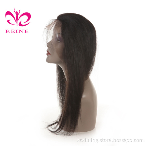 REINE no tangle no shed indian silky natural straight hair 360 transparent full free parting swiss lace frontal closure